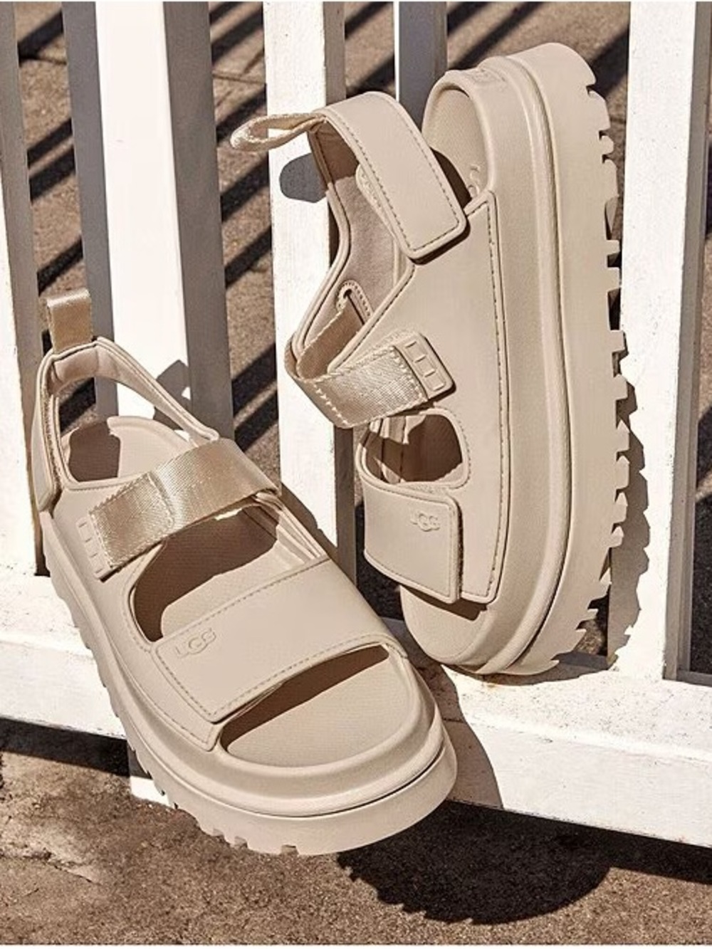 UGG GoldenGlow Sandals in Sea Salt